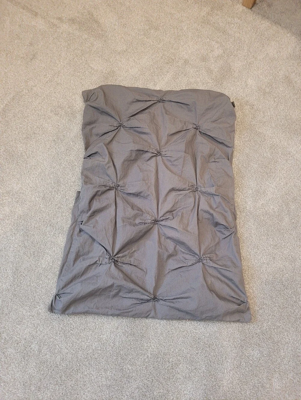 West Elm Pintuck Pillow Shams in Taupe Gray - One